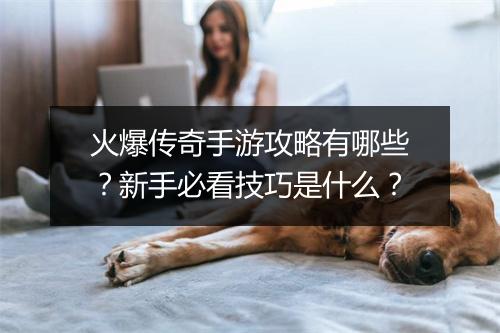 火爆传奇手游攻略有哪些？新手必看技巧是什么？