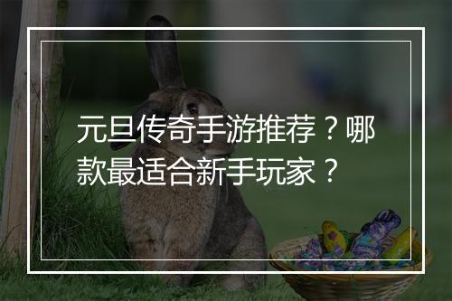 元旦传奇手游推荐？哪款最适合新手玩家？