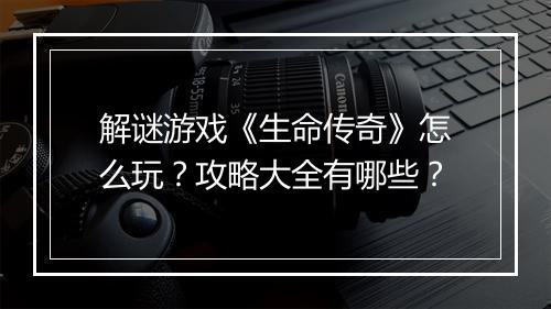 解谜游戏《生命传奇》怎么玩？攻略大全有哪些？