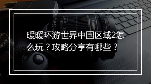 暖暖环游世界中国区域2怎么玩？攻略分享有哪些？