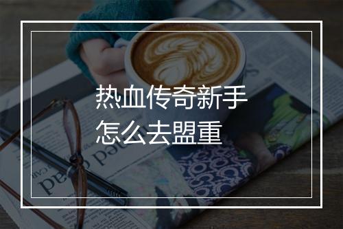 热血传奇新手怎么去盟重