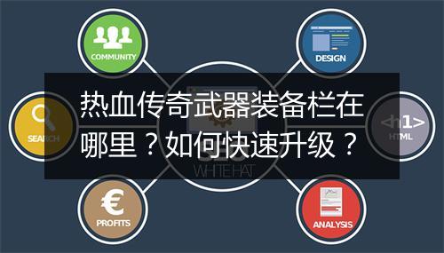 热血传奇武器装备栏在哪里？如何快速升级？