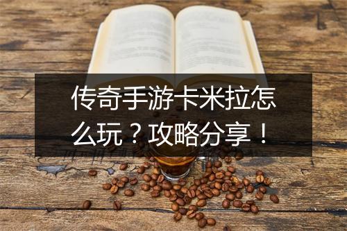 传奇手游卡米拉怎么玩？攻略分享！