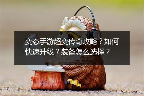 变态手游超变传奇攻略？如何快速升级？装备怎么选择？
