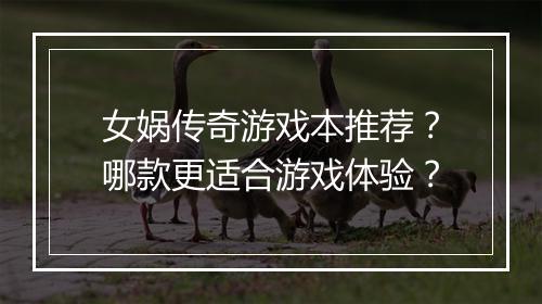 女娲传奇游戏本推荐？哪款更适合游戏体验？