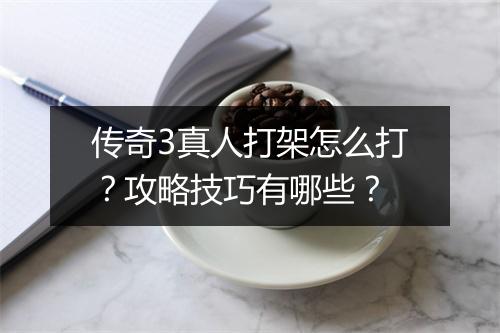 传奇3真人打架怎么打？攻略技巧有哪些？