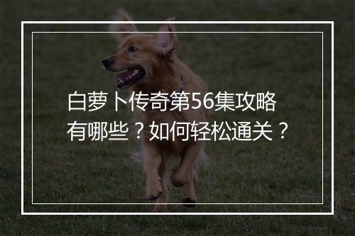 白萝卜传奇第56集攻略有哪些？如何轻松通关？