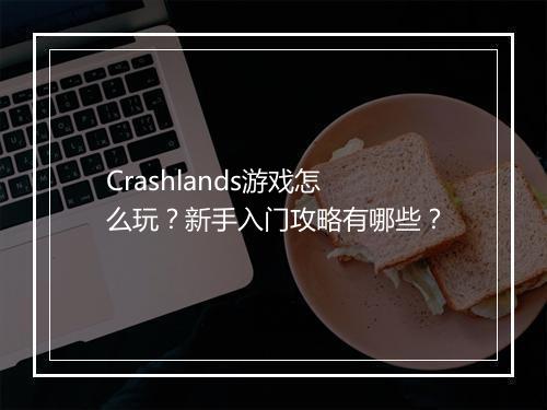 Crashlands游戏怎么玩？新手入门攻略有哪些？
