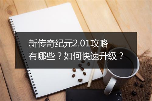 新传奇纪元2.01攻略有哪些？如何快速升级？
