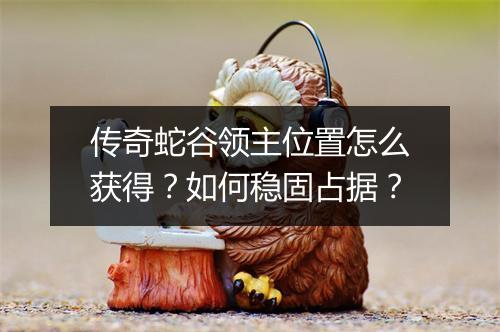 传奇蛇谷领主位置怎么获得？如何稳固占据？
