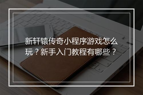 新轩辕传奇小程序游戏怎么玩？新手入门教程有哪些？