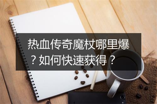 热血传奇魔杖哪里爆？如何快速获得？