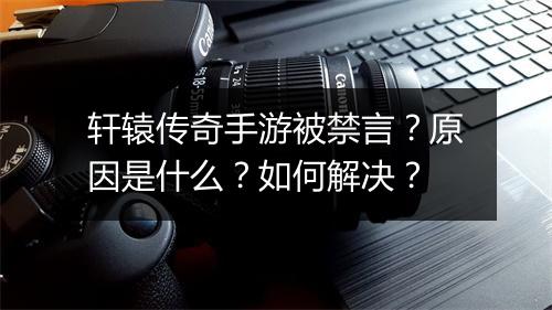 轩辕传奇手游被禁言？原因是什么？如何解决？