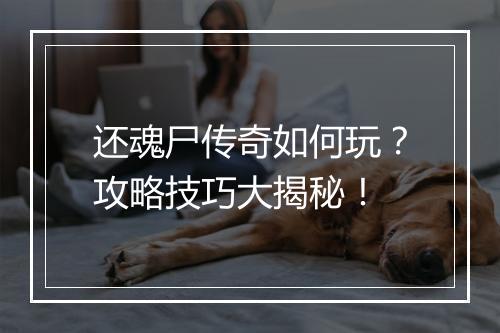 还魂尸传奇如何玩？攻略技巧大揭秘！