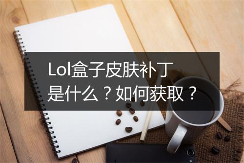 Lol盒子皮肤补丁是什么？如何获取？