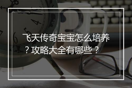飞天传奇宝宝怎么培养？攻略大全有哪些？
