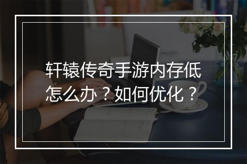 轩辕传奇手游内存低怎么办？如何优化？