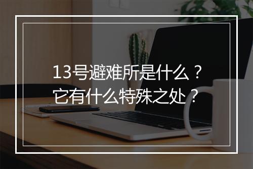 13号避难所是什么？它有什么特殊之处？