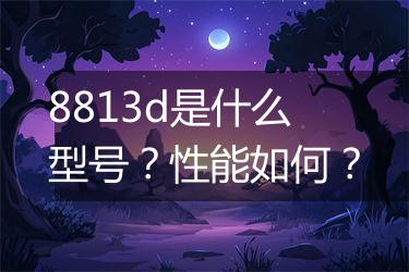 8813d是什么型号？性能如何？