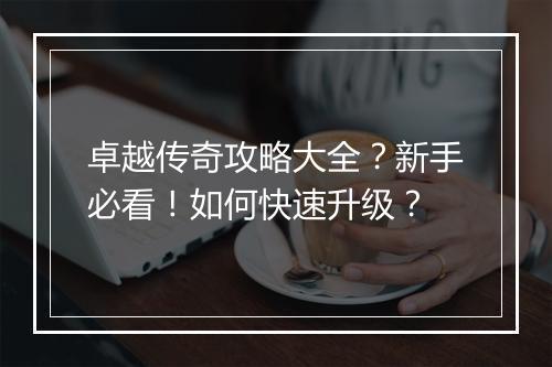 卓越传奇攻略大全？新手必看！如何快速升级？