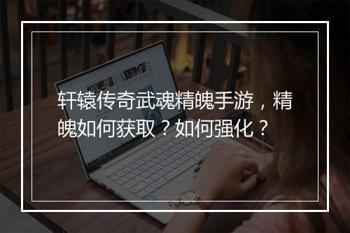 轩辕传奇武魂精魄手游，精魄如何获取？如何强化？