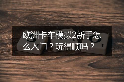 欧洲卡车模拟2新手怎么入门？玩得顺吗？