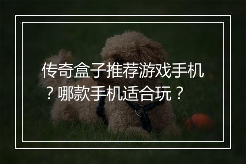 传奇盒子推荐游戏手机？哪款手机适合玩？