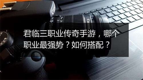 君临三职业传奇手游，哪个职业最强势？如何搭配？