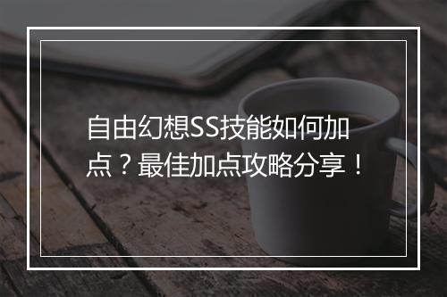 自由幻想SS技能如何加点？最佳加点攻略分享！