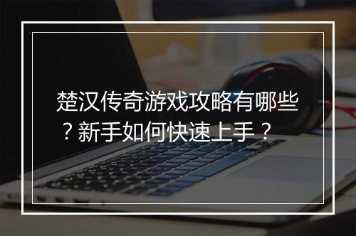 楚汉传奇游戏攻略有哪些？新手如何快速上手？