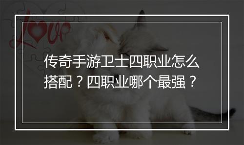 传奇手游卫士四职业怎么搭配？四职业哪个最强？