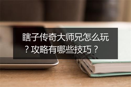 瞎子传奇大师兄怎么玩？攻略有哪些技巧？