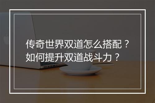 传奇世界双道怎么搭配？如何提升双道战斗力？