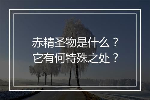 赤精圣物是什么？它有何特殊之处？