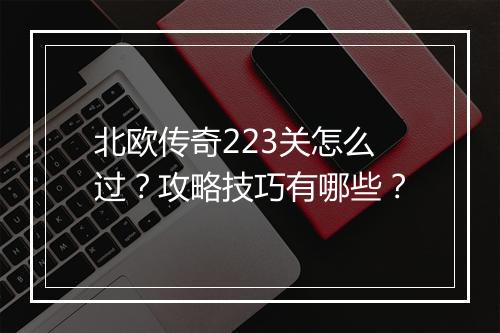 北欧传奇223关怎么过？攻略技巧有哪些？