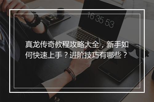 真龙传奇教程攻略大全，新手如何快速上手？进阶技巧有哪些？