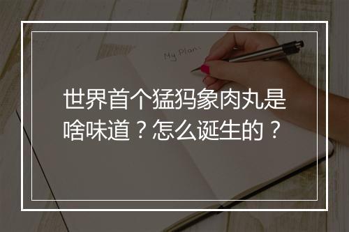世界首个猛犸象肉丸是啥味道？怎么诞生的？