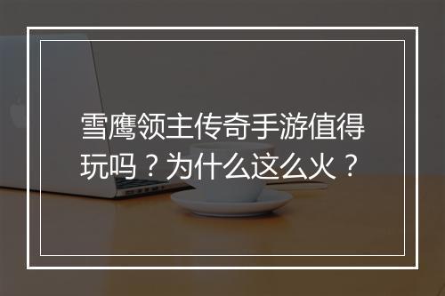雪鹰领主传奇手游值得玩吗？为什么这么火？
