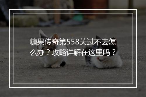 糖果传奇第558关过不去怎么办？攻略详解在这里吗？