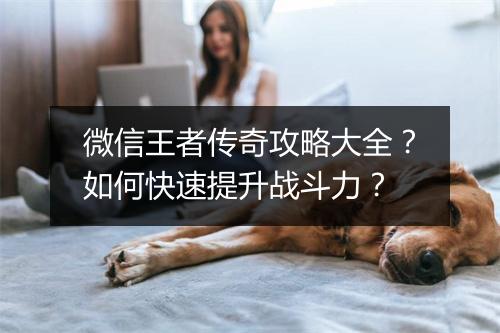 微信王者传奇攻略大全？如何快速提升战斗力？