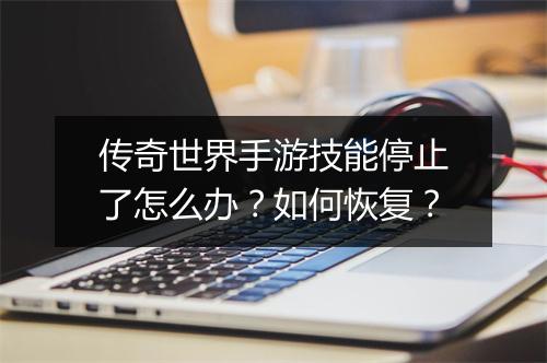 传奇世界手游技能停止了怎么办？如何恢复？