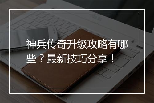 神兵传奇升级攻略有哪些？最新技巧分享！