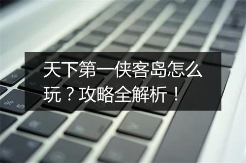 天下第一侠客岛怎么玩？攻略全解析！