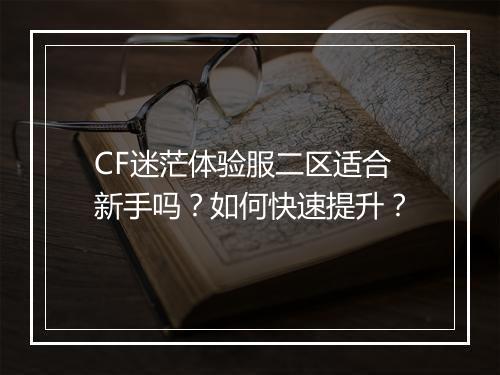 CF迷茫体验服二区适合新手吗？如何快速提升？