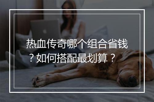 热血传奇哪个组合省钱？如何搭配最划算？