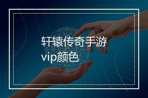 轩辕传奇手游vip颜色