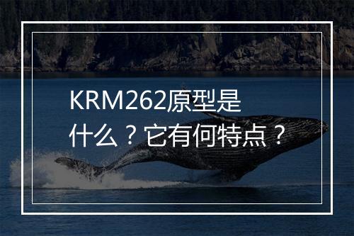 KRM262原型是什么？它有何特点？