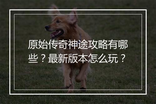 原始传奇神途攻略有哪些？最新版本怎么玩？