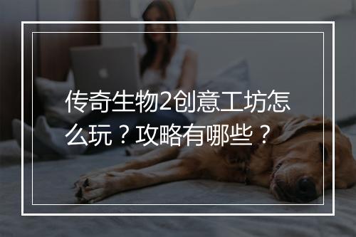 传奇生物2创意工坊怎么玩？攻略有哪些？
