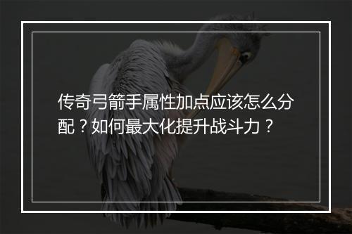传奇弓箭手属性加点应该怎么分配？如何最大化提升战斗力？